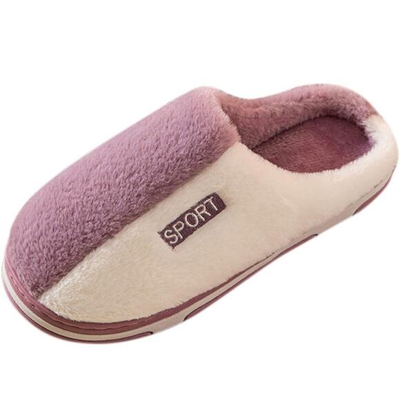 Fuzzy House Slippers Colorblock Women Size 6 - Picture 4 of 6